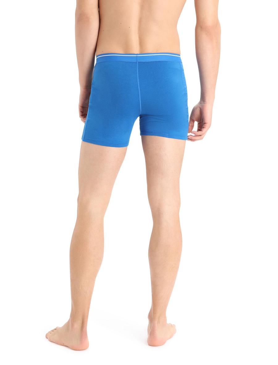 Men's Icebreaker Merino Anatomica Boxers Underwear Lazurite | CA 1636KORI